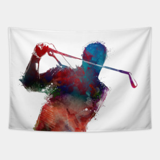 golf player sport art #golf #sport Tapestry