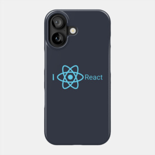 I love React – Dev Love Statement Phone Case