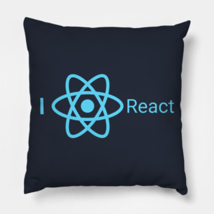 I love React – Dev Love Statement Pillow