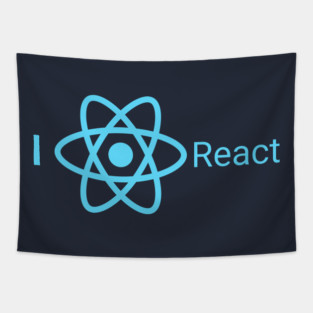 I love React – Dev Love Statement Tapestry