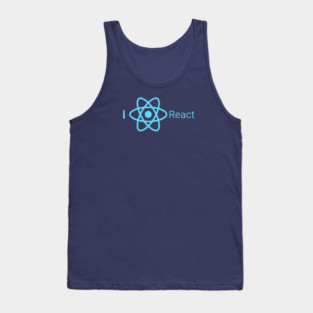 I love React – Dev Love Statement Tank Top