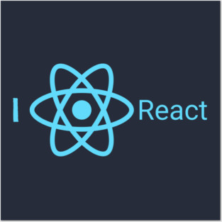 I love React – Dev Love Statement Posters and Art