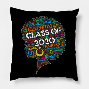 Class of 2020 Words in Afro Pillow