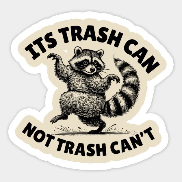 Raccoon Trash Can Sticker by The WYLD Tribe