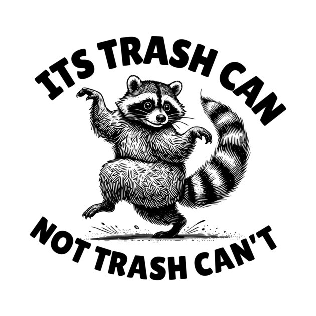 Raccoon Trash Can by The WYLD Tribe