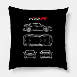 Civic Type R Blueprint Pillow