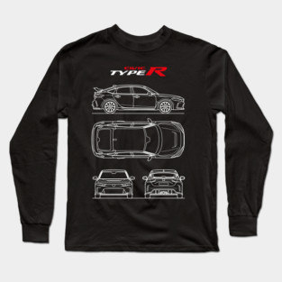 Civic Type R Blueprint Long Sleeve T-Shirt