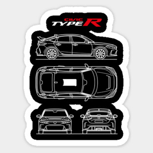 Civic Type R Blueprint Sticker