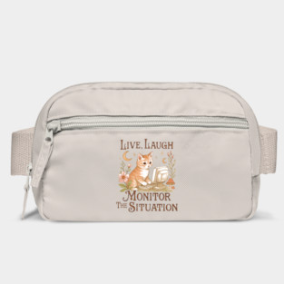 Live Laugh Monitor The Situation Kitten Bag