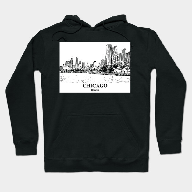 Chicago - Illinois Hoodie by Lakeric