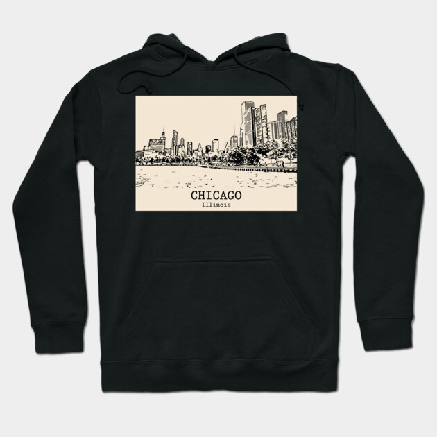 Chicago - Illinois Hoodie by Lakeric