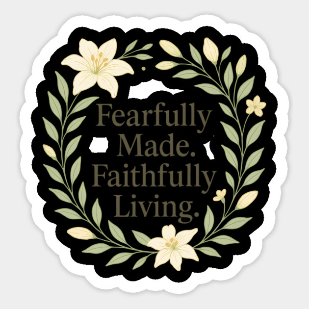 Fearfully Made Faithfully Living Christian Gift Magnet by Joyce A's Store