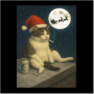christmas-cat Posters and Art