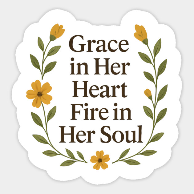 Grace In Her Heart Fire In Her Soul Magnet by Joyce A's Store