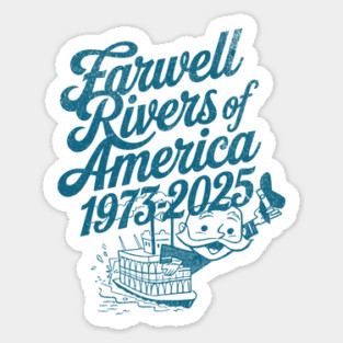 Farwell Rivers of America 1973-2025 Vintage Distressed Design Magnet