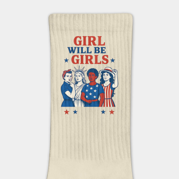 Girls Will Be Girls 4th of July Feminist Patriotic by ArtistTee ⭐⭐⭐⭐⭐