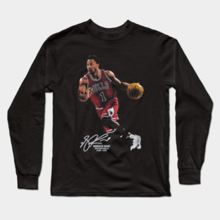Derrick Rose Chicago Pose Long Sleeve T-Shirt