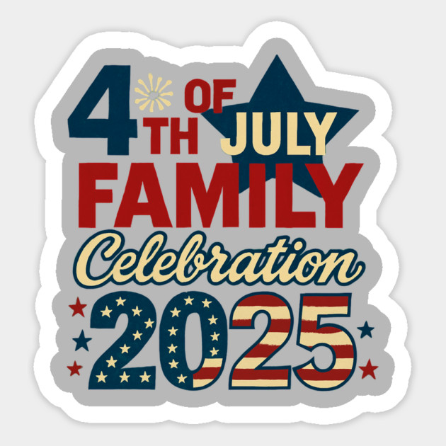4th of July 2025 Family Celebration Matching Group Vintage Magnet by Creatifly Graphic Tees