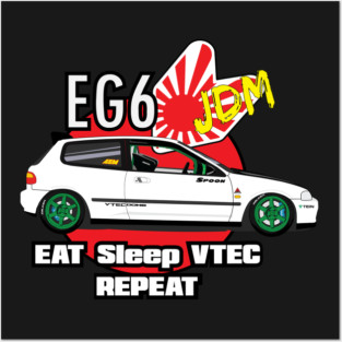 Honda Civic EG6 JDM Racing Posters and Art