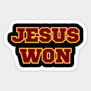 JESUS WON Washington Commanders Sticker