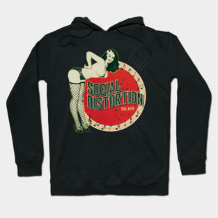 Pin-up Girl with Retro Vibes - Social Distortion Hoodie