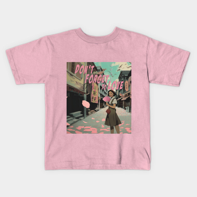 Don't Forget to Love Movie Key Art Kids T-Shirt by Margin's Store
