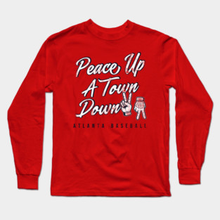 Braves Vintage Peace Up A Town Down Long Sleeve T-Shirt