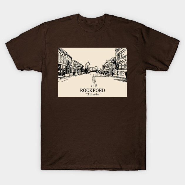 Rockford - Illinois T-Shirt by Lakeric