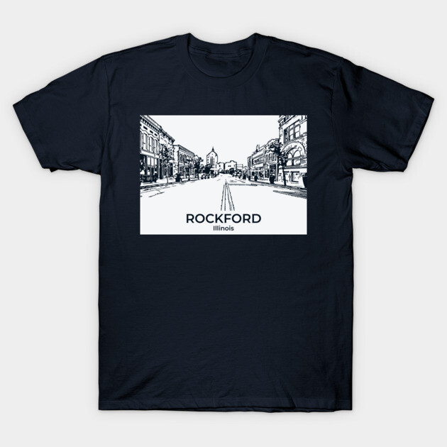 Rockford - Illinois T-Shirt by Lakeric