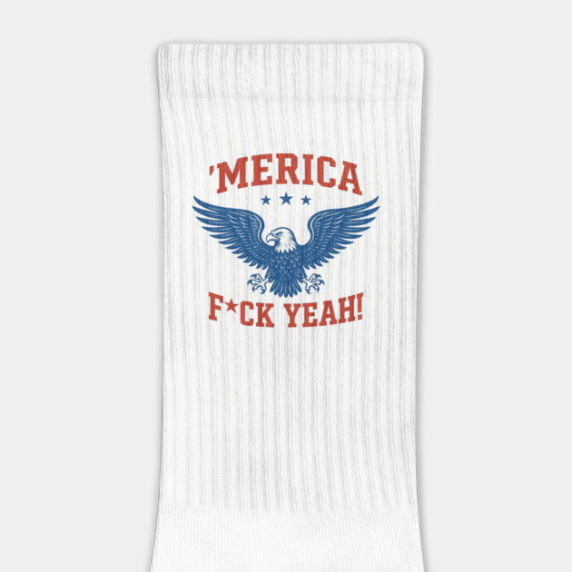 'Merica F*ck Yeah USA Eagle Bold Patriotic 4th of July by Anticorporati