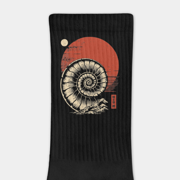 Spiraled Fossil in Ancient Ukiyo-E Tones by TuncGK