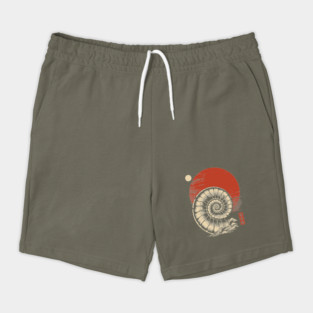 Spiraled Fossil in Ancient Ukiyo-E Tones Shorts