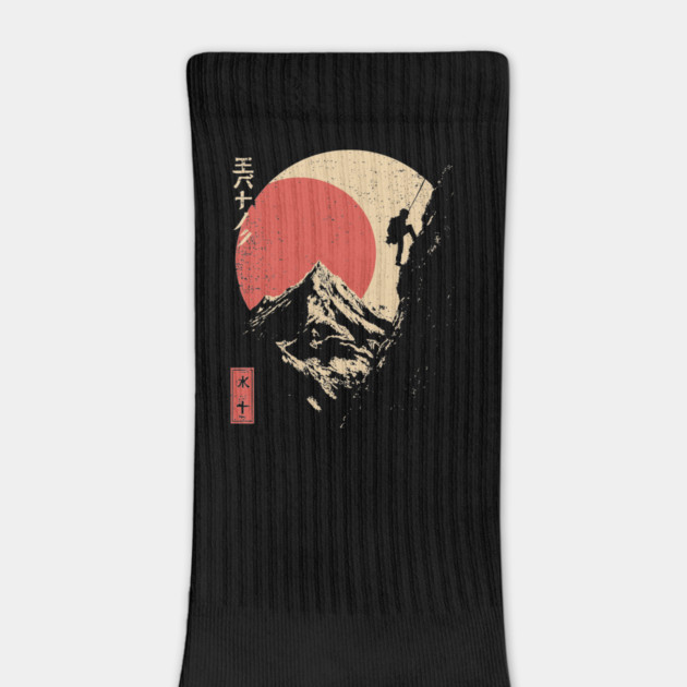 Ice Climber Scaling Mountain Under Rising Sun by TuncGK