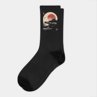 Cannons and Towers Over Ottoman Horizon Socks