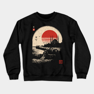 Cannons and Towers Over Ottoman Horizon Crewneck Sweatshirt