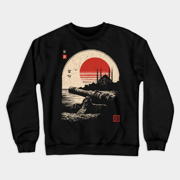Cannons and Towers Over Ottoman Horizon Crewneck Sweatshirt by TuncGK