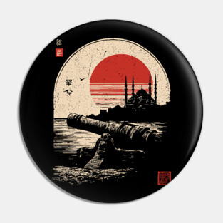Cannons and Towers Over Ottoman Horizon Pin
