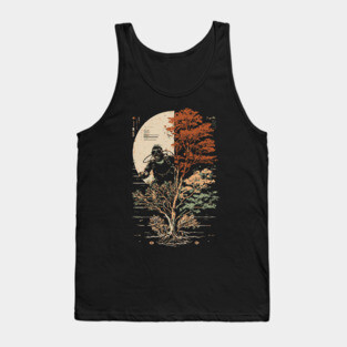 Diver and Tree in Surreal Zen Harmony Tank Top
