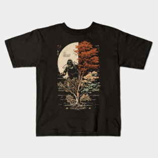 Diver and Tree in Surreal Zen Harmony Kids T-Shirt
