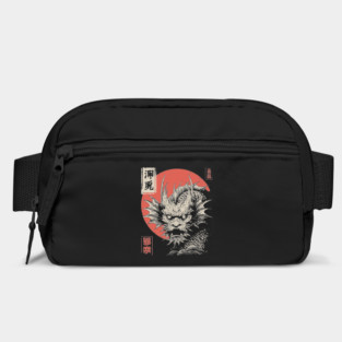 Mythical Japanese Dragon in Ukiyo-e Ink Bag