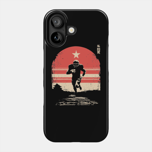 American Football Rusher in Ukiyo-e Style Phone Case by TuncGK