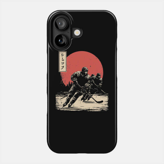 Ice Hockey Samurai Showdown in Ukiyo-e Phone Case by TuncGK