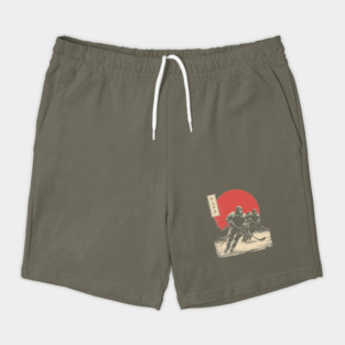 Ice Hockey Samurai Showdown in Ukiyo-e Shorts