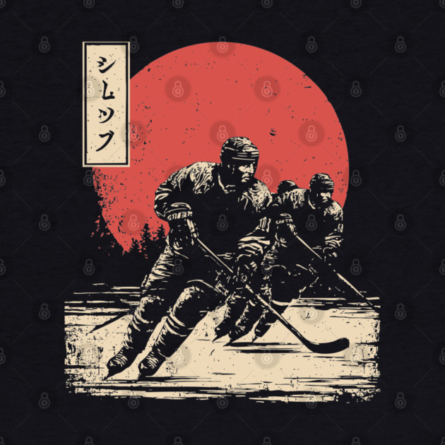 Ice Hockey Samurai Showdown in Ukiyo-e by TuncGK