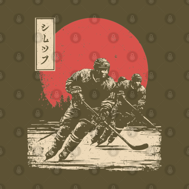 Ice Hockey Samurai Showdown in Ukiyo-e by TuncGK