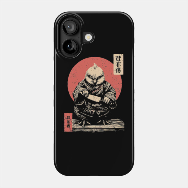 Samurai Chick with a Blade in Ukiyo-e Style Phone Case by TuncGK
