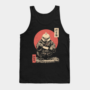 Samurai Chick with a Blade in Ukiyo-e Style Tank Top