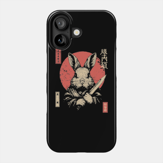 Killer Rabbit Ronin in Vintage Japanese Style Phone Case by TuncGK