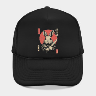 Killer Rabbit Ronin in Vintage Japanese Style Hat