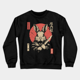 Killer Rabbit Ronin in Vintage Japanese Style Crewneck Sweatshirt